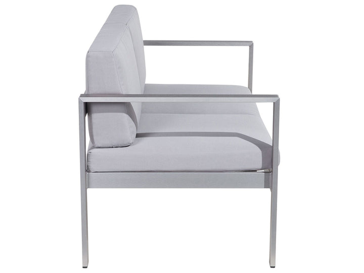 Salerno Garden Sofa 2 Seater Metal Light Grey