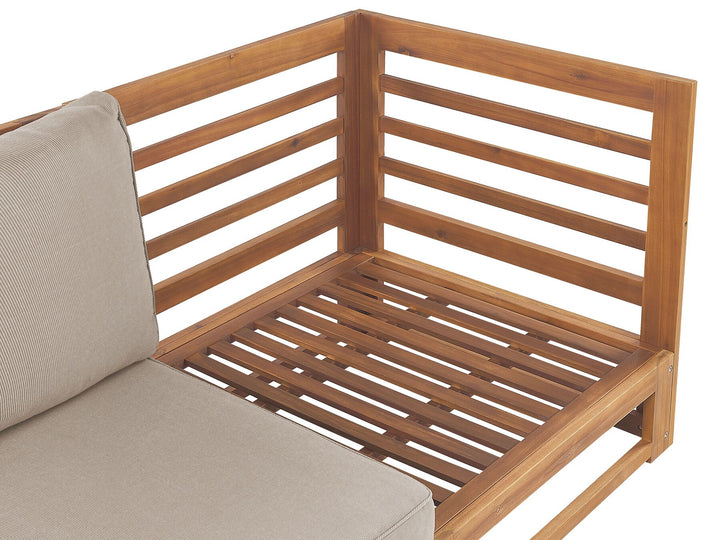 Trani Garden Sofa 3 Seater Modular Certified Acacia Wood Light Brown