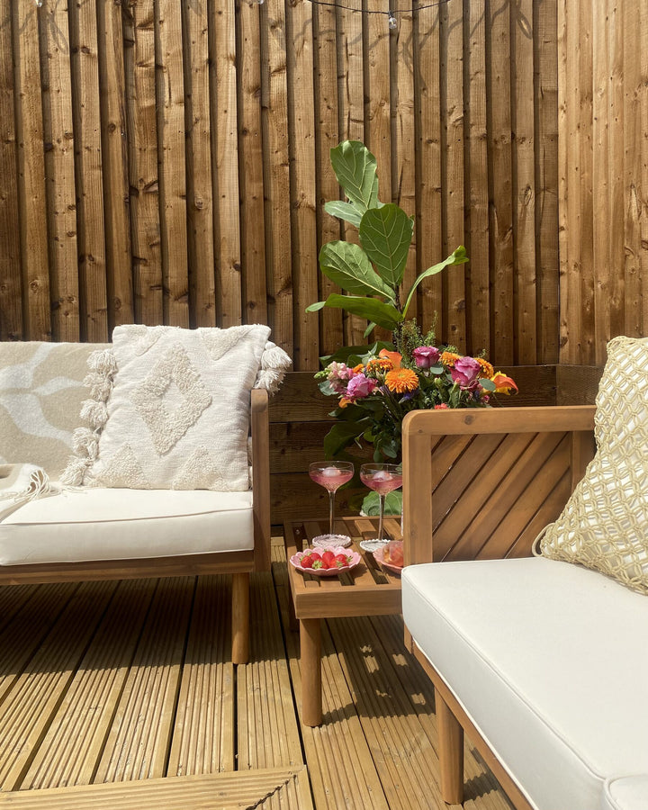 Baratti Garden Sofa 2 Seater Acacia Wood Brown