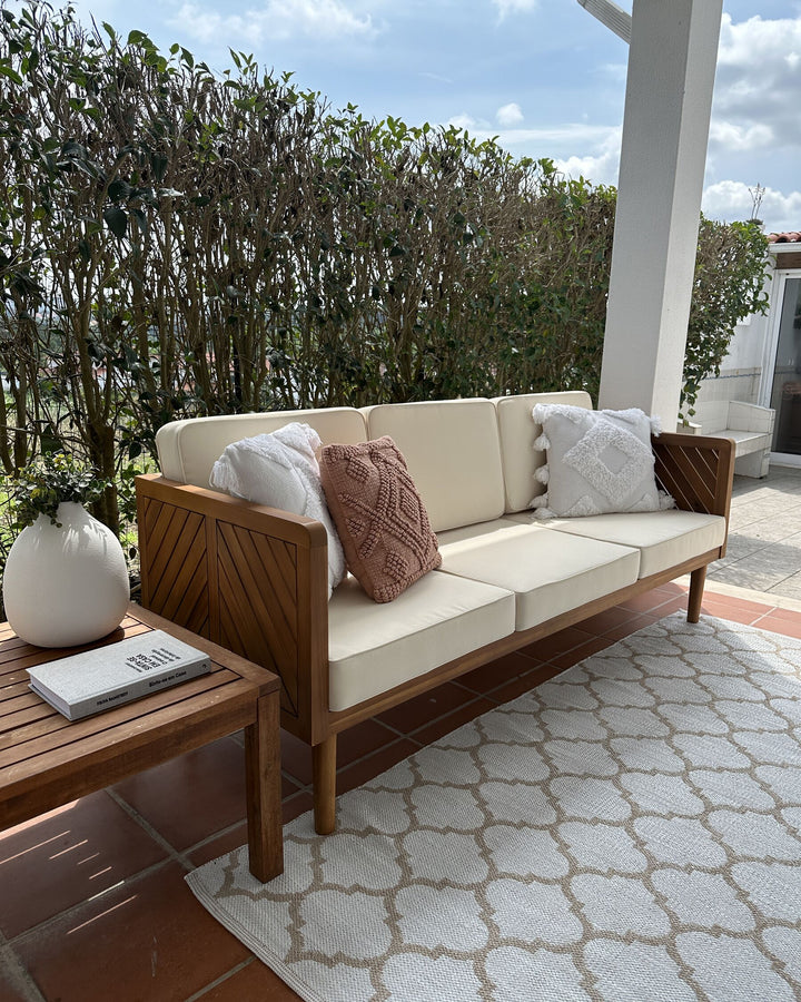 Baratti Garden Sofa 3 Seater Acacia Wood Brown