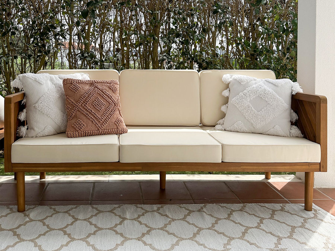 Baratti Garden Sofa 3 Seater Acacia Wood Brown