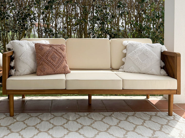Baratti Garden Sofa 3 Seater Acacia Wood Brown