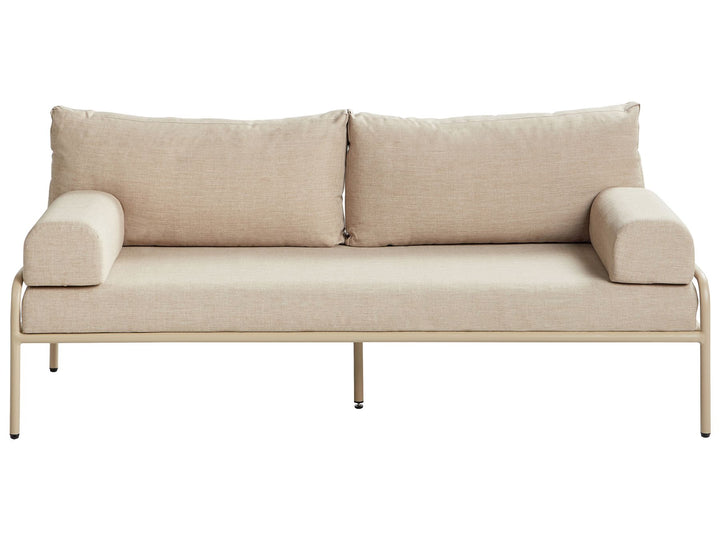 Solofra Garden Sofa 2 Seater Metal Beige