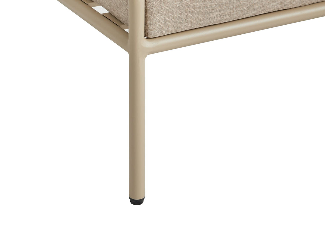 Solofra Garden Sofa 2 Seater Metal Beige