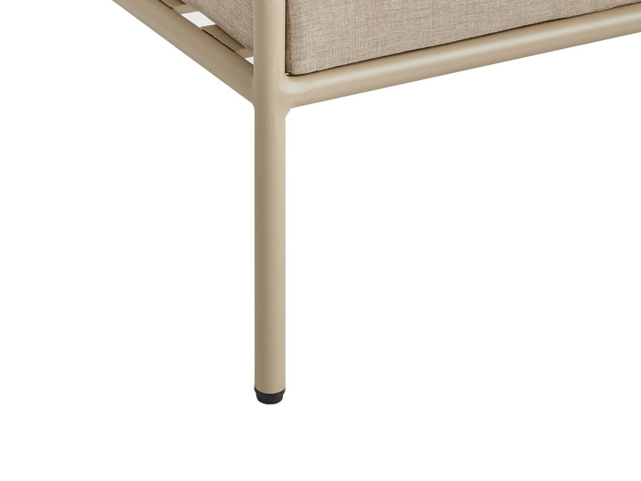 Solofra Garden Sofa 2 Seater Metal Beige