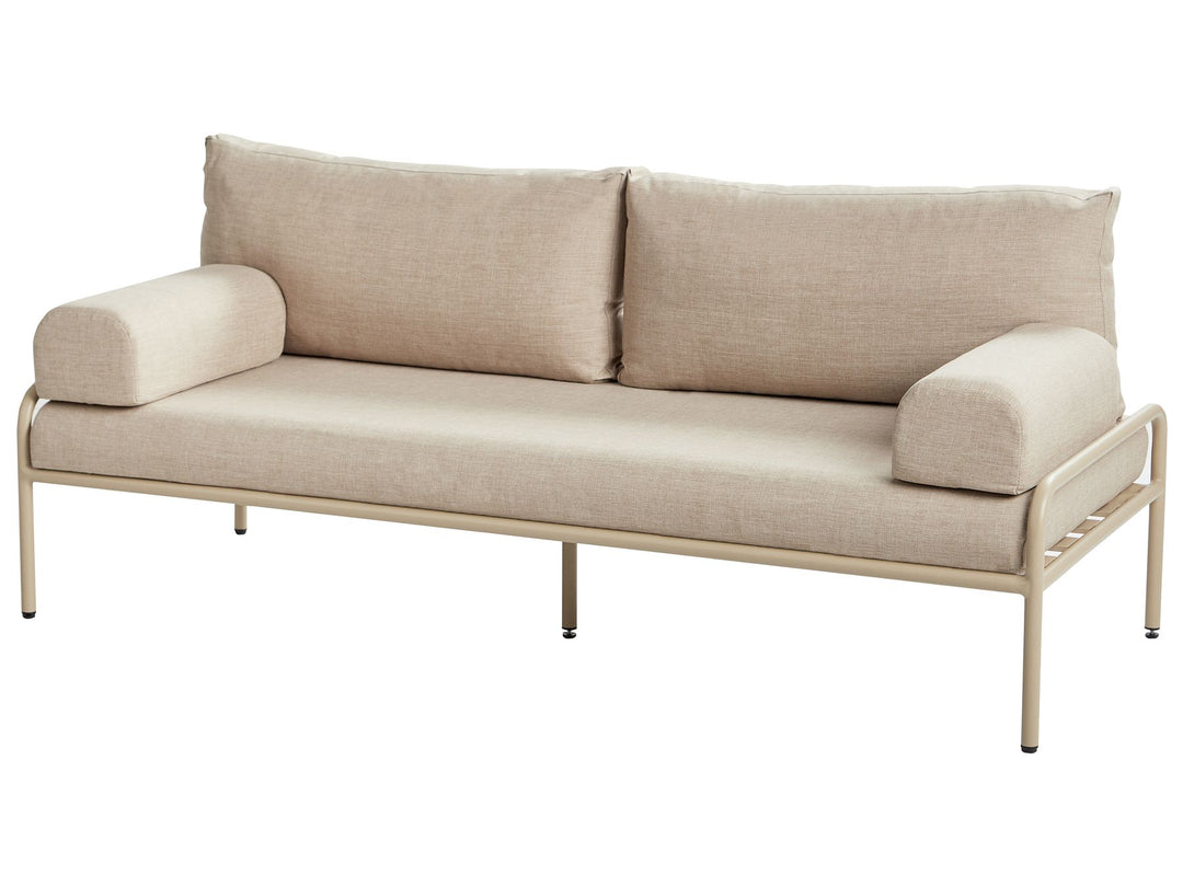 Solofra Garden Sofa 2 Seater Metal Beige