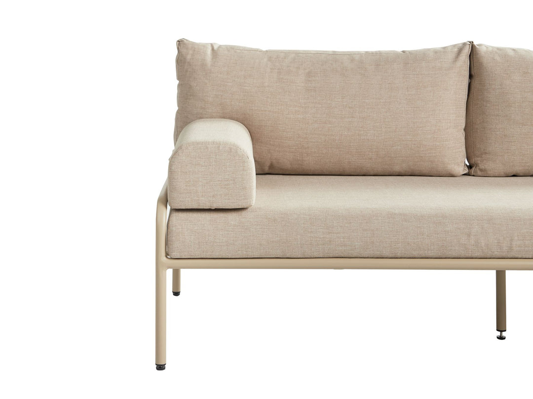 Solofra Garden Sofa 2 Seater Metal Beige