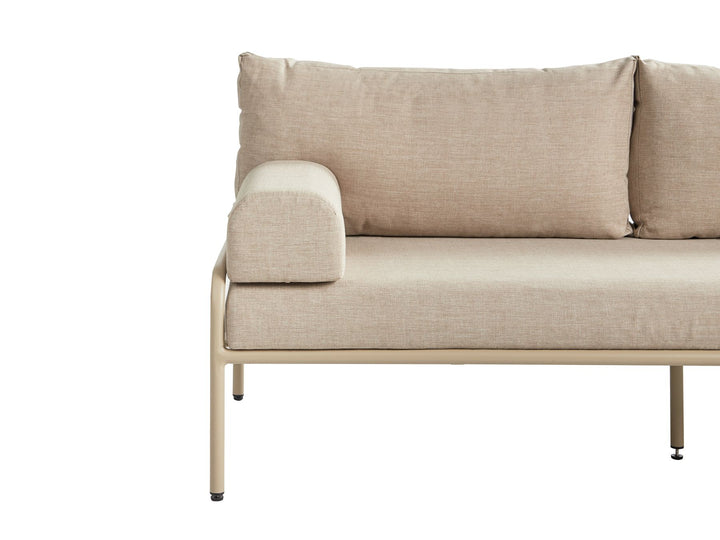 Solofra Garden Sofa 2 Seater Metal Beige