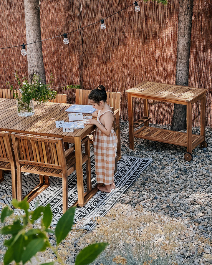 Sassari II Garden Dining Set 6 Seater Certified Acacia Wood Light Brown