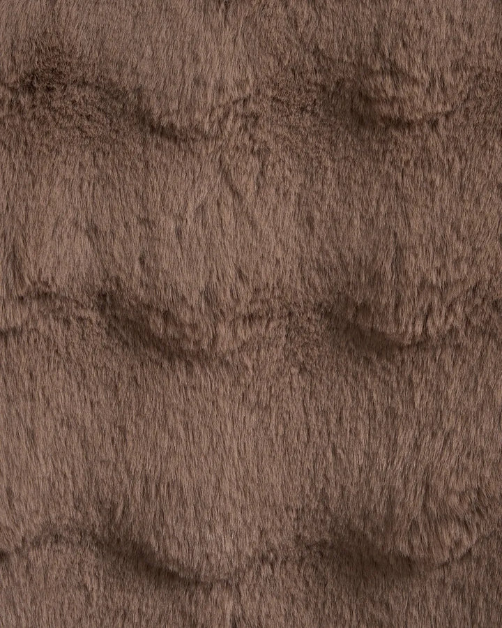 Armchair Faux Fur Light Brown Smelda