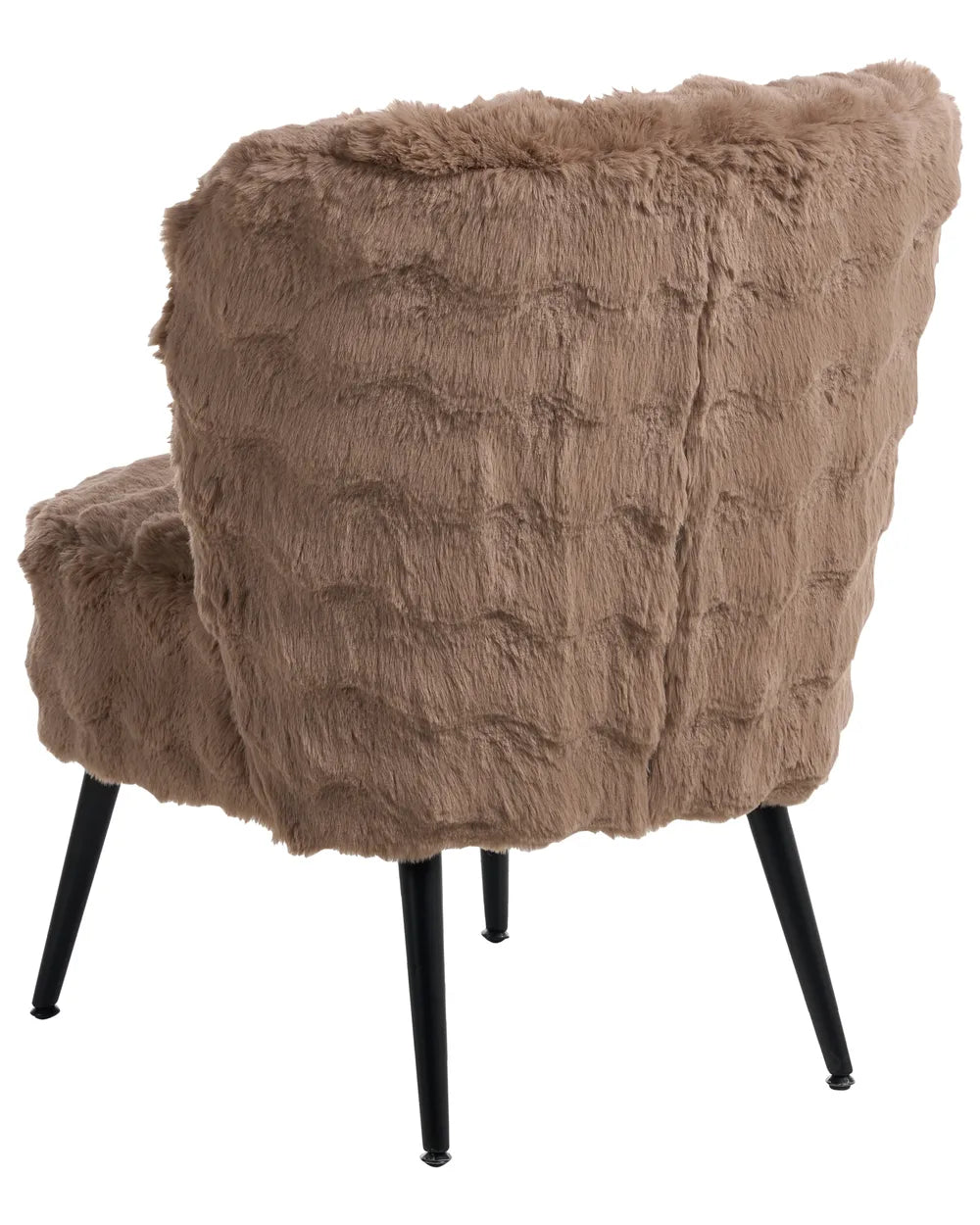 Armchair Faux Fur Light Brown Smelda