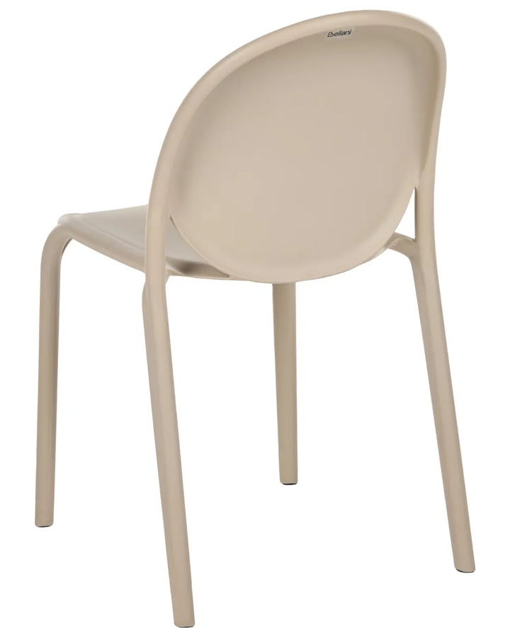 Set of 4 Garden Chairs Beige Torron