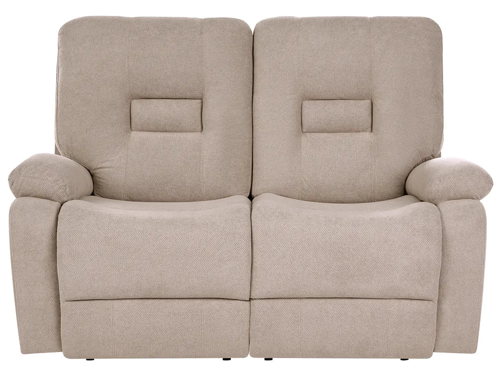 Manual Recliner Living Room Set 3 Seater Fabric Taupe Caynemore