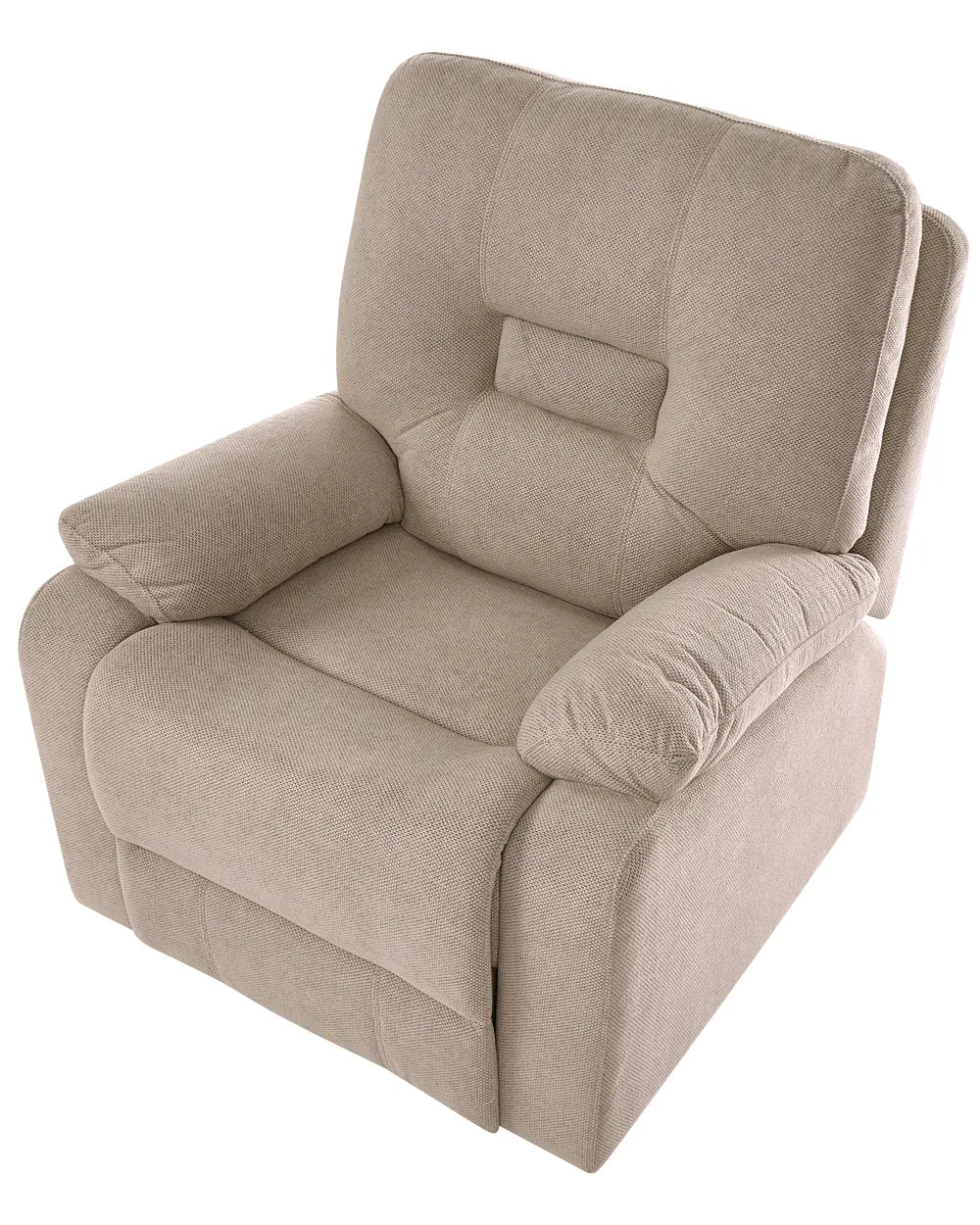 Manual Recliner Living Room Set 3 Seater Fabric Taupe Caynemore