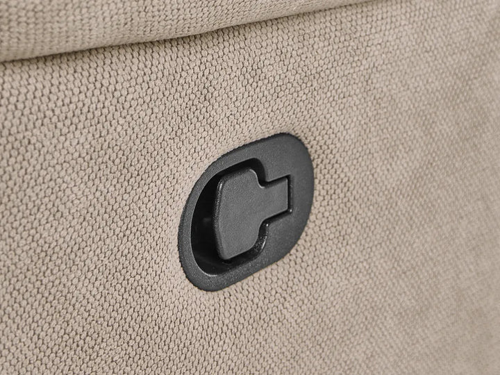 Manual Recliner Living Room Set 3 Seater Fabric Taupe Caynemore
