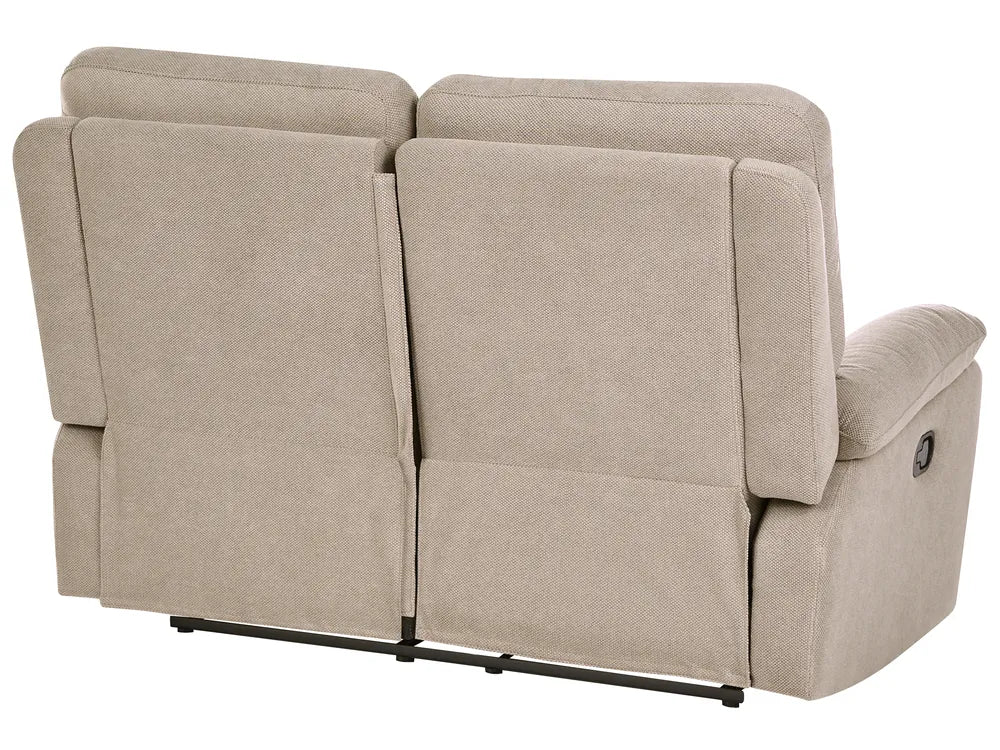 Manual Recliner Living Room Set 3 Seater Fabric Taupe Caynemore