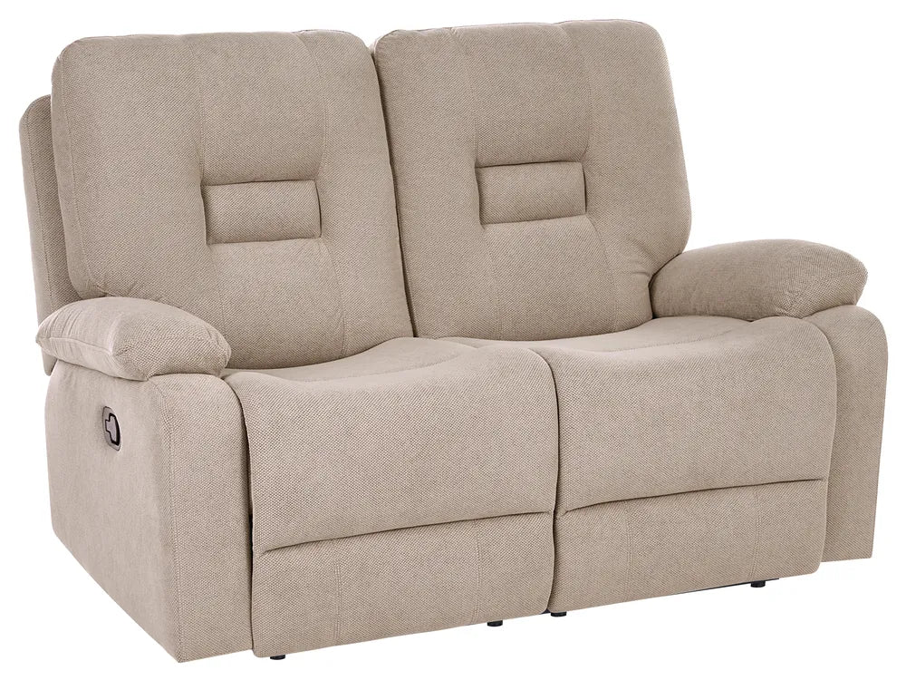 Manual Recliner Living Room Set 3 Seater Fabric Taupe Caynemore