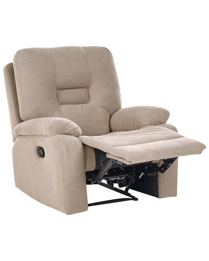 Taupe Fabric Recliner Chair Bergen for Living Room