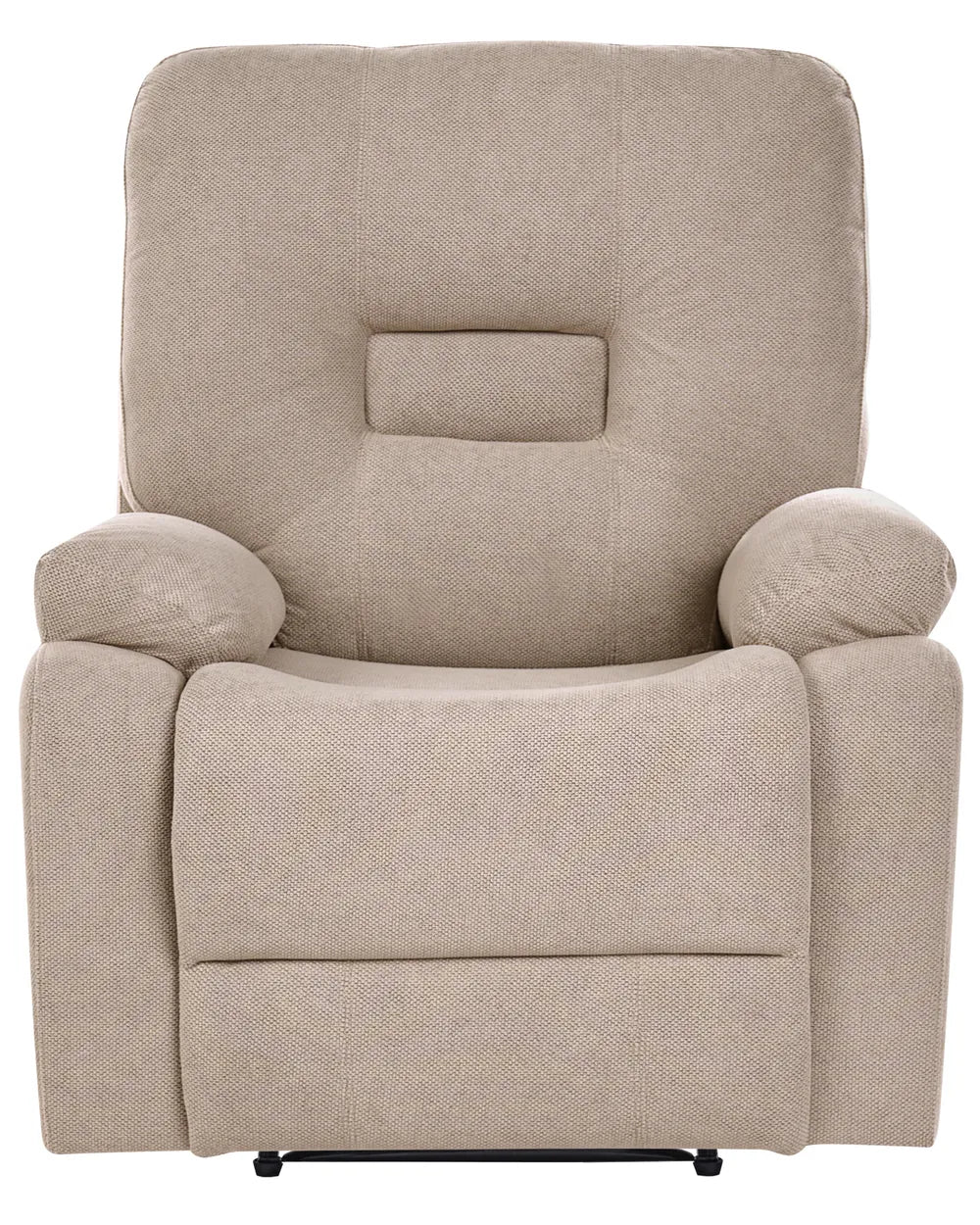 Manual Recliner Chair in Taupe Fabric for Modern Living Room