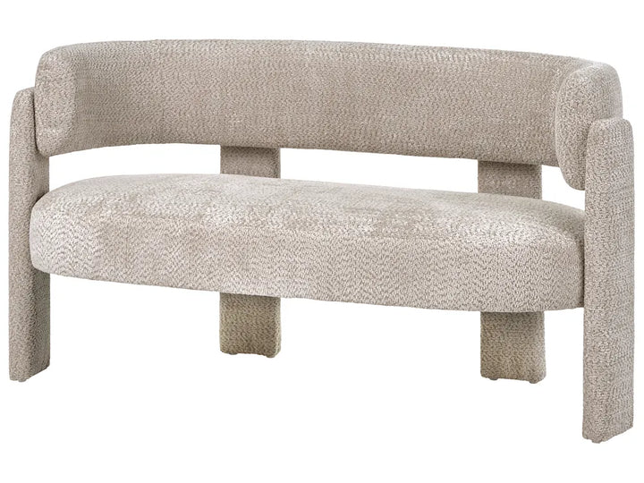 Living Room Set 4 Seater Chenille Light Beige Wildee
