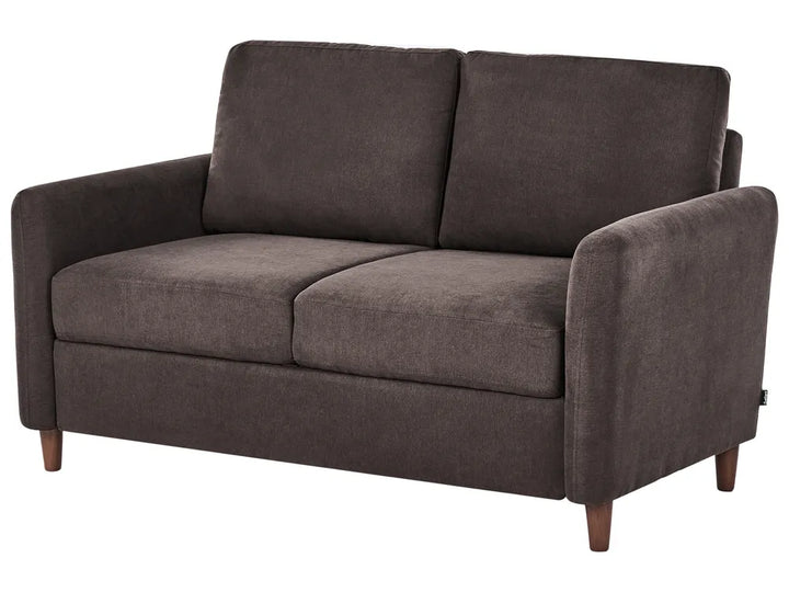 Living Room Set 5 Seater Fabric Dark Brown Arlo