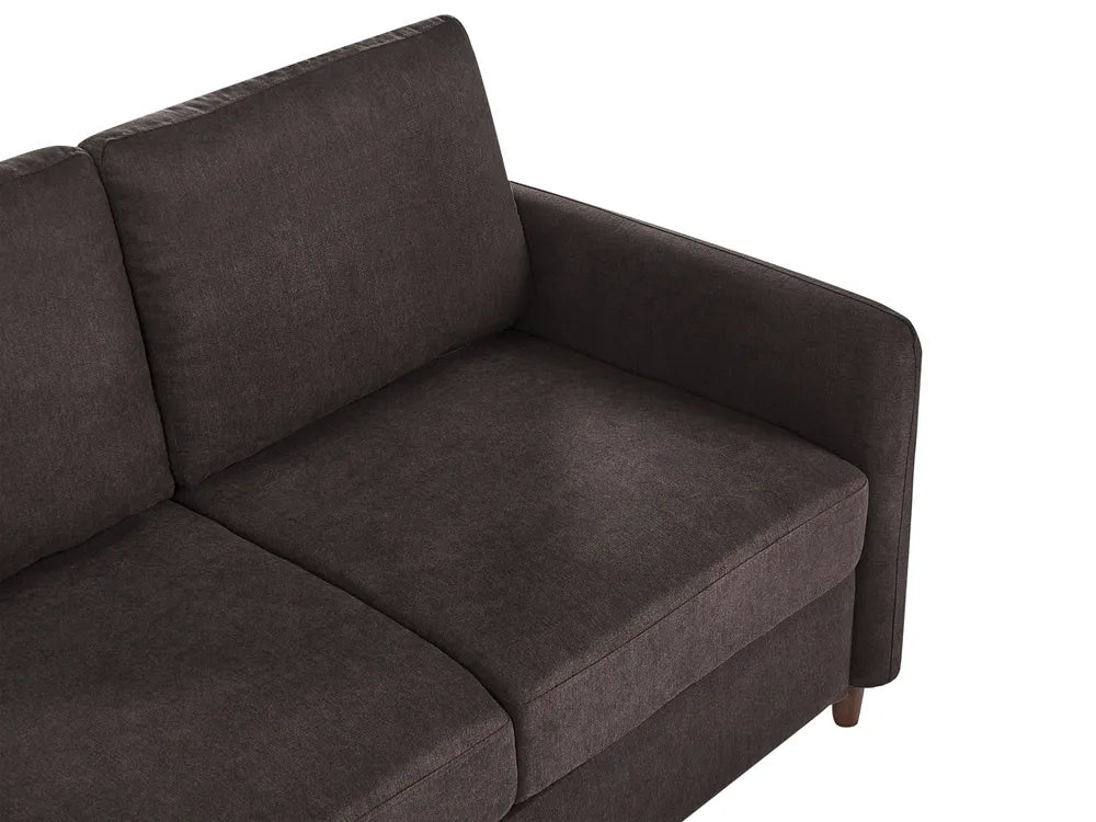 Living Room Set 5 Seater Fabric Dark Brown Arlo