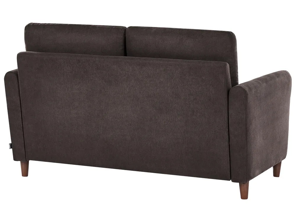 Living Room Set 5 Seater Fabric Dark Brown Arlo
