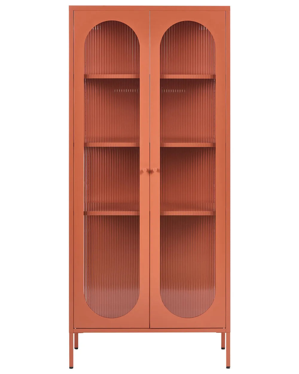 Glass Display Cabinet Metal 80 cm Golden Brown Lafond