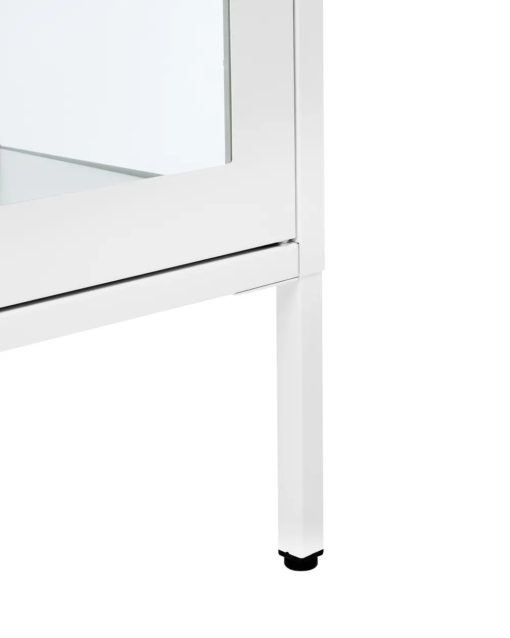 Glass Display Cabinet Metal 90 cm White Carmelinda