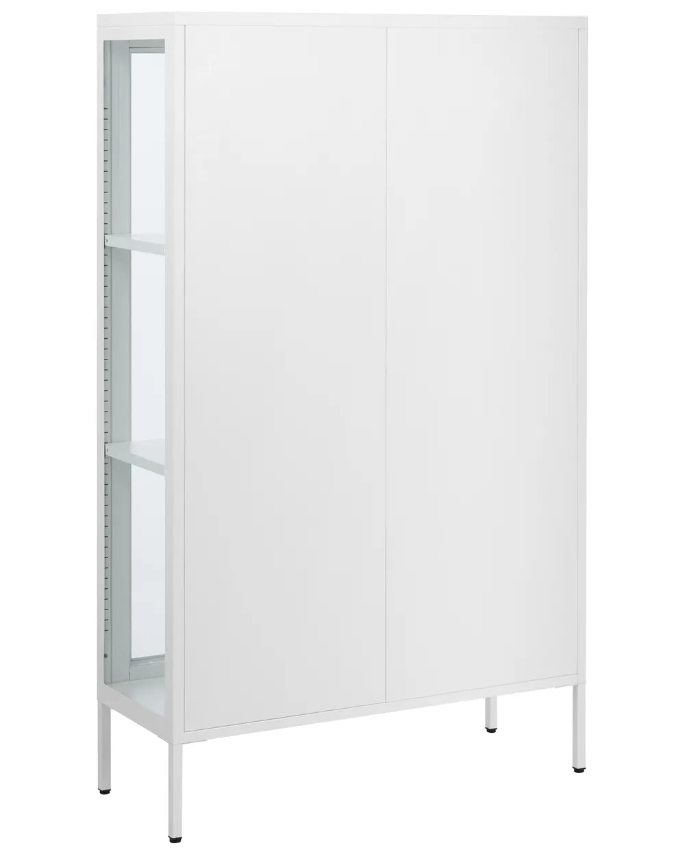 Glass Display Cabinet Metal 90 cm White Carmelinda