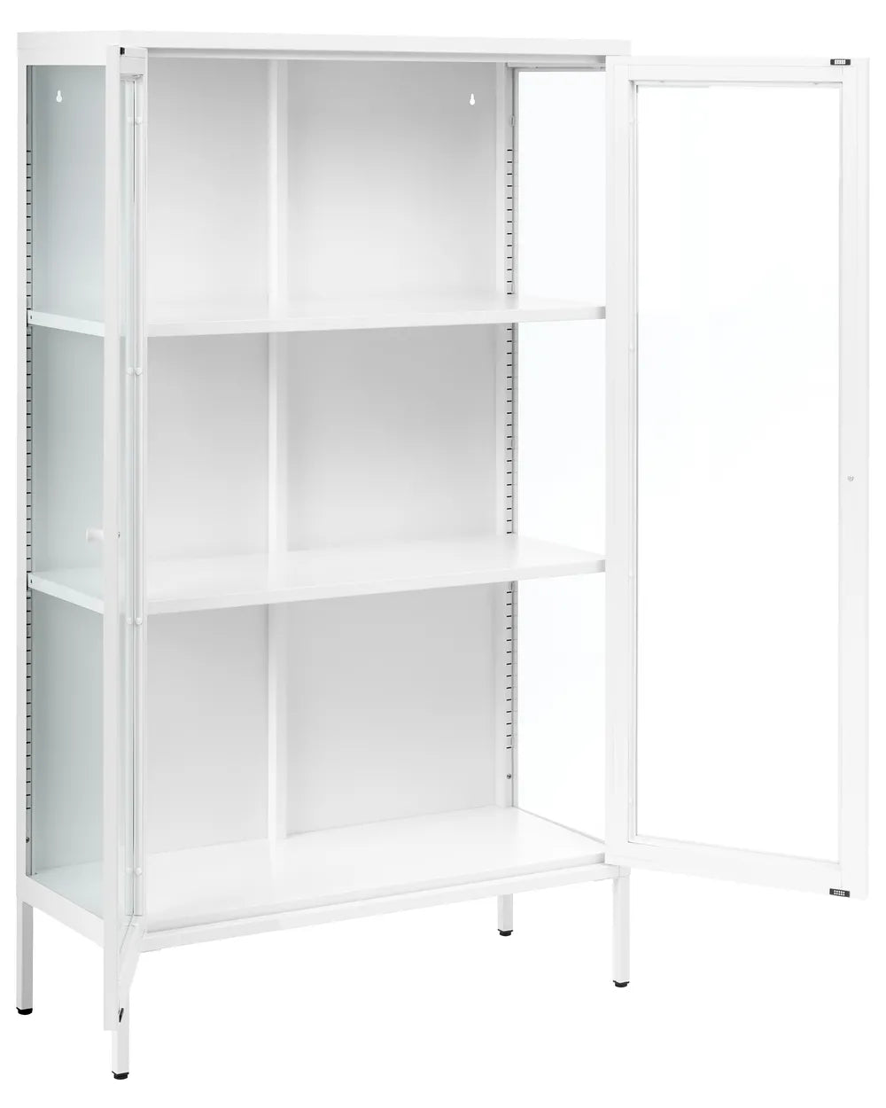 Glass Display Cabinet Metal 90 cm White Carmelinda