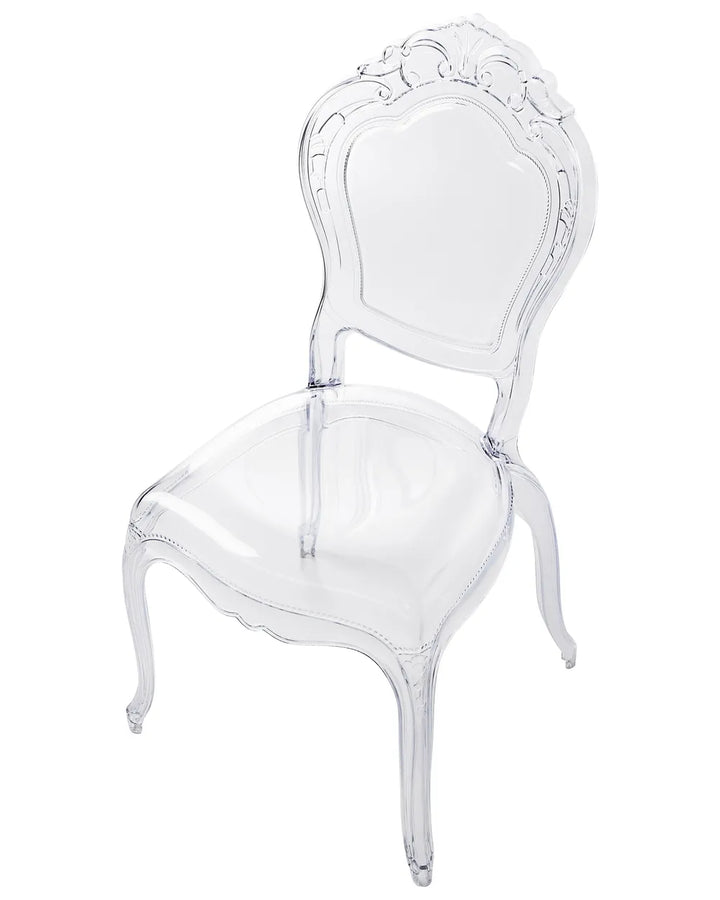 Set of 2 Dining Chairs Transparent Maklena