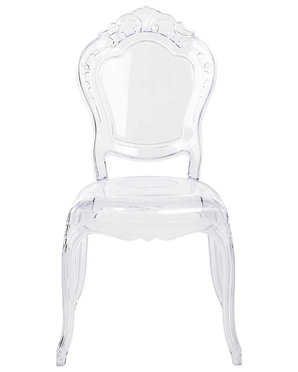 Set of 2 Dining Chairs Transparent Maklena