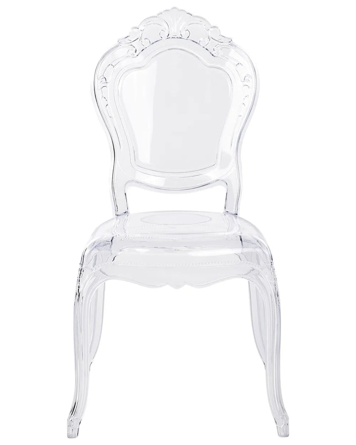 Set of 2 Dining Chairs Transparent Maklena