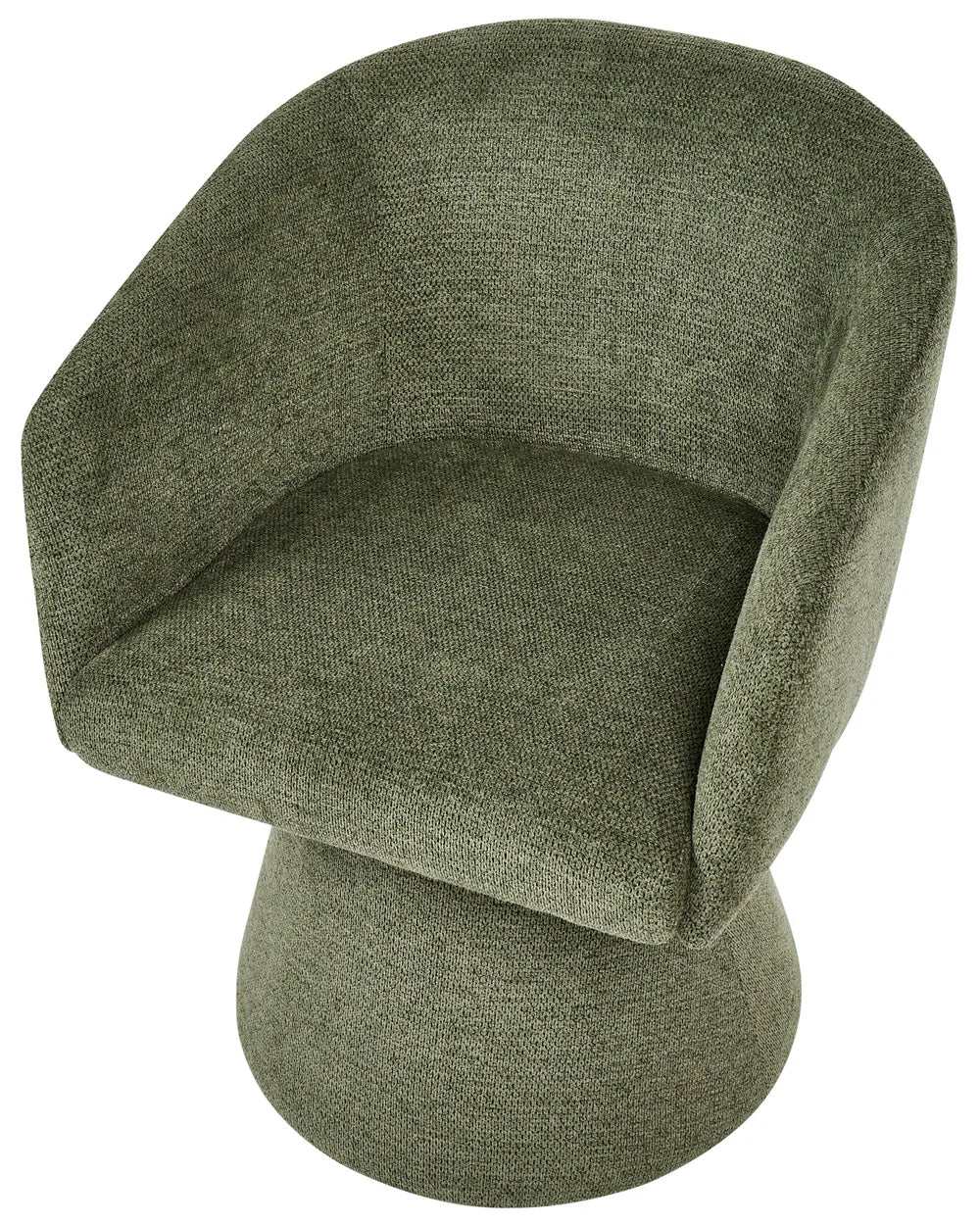 Dining Chair Swivel Fabric Dark Green Ossy