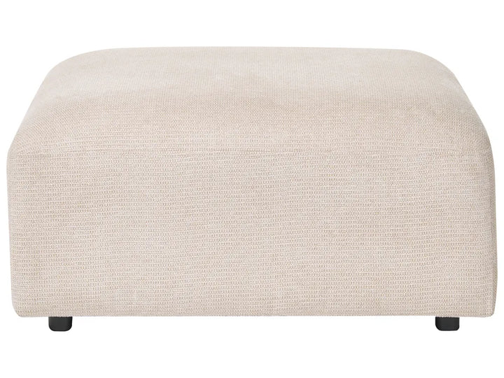 Modular Corner Sofa 3 Seater Fabric Light Beige with Ottoman Right Hand Simonsen