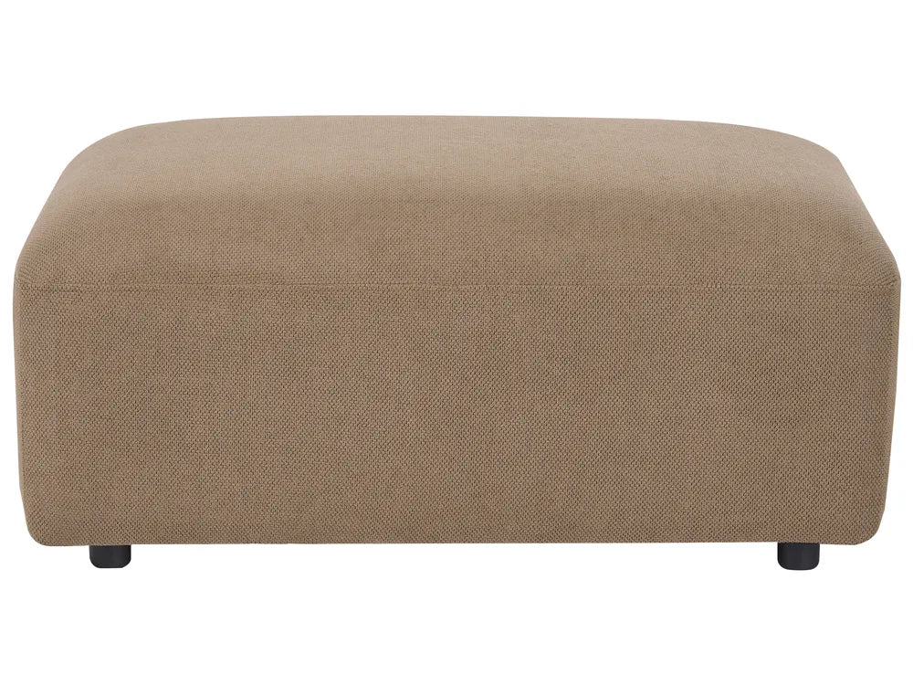 Modular Corner Sofa 3 Seater Fabric Brown with Ottoman Right Hand Simonsen
