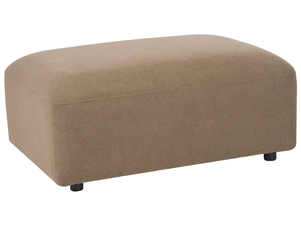 Modular Corner Sofa 3 Seater Fabric Brown with Ottoman Right Hand Simonsen