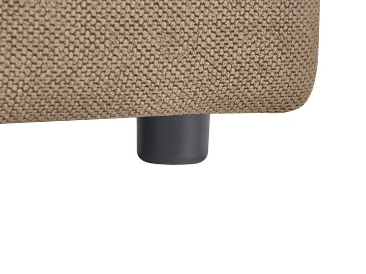 Modular Corner Sofa 3 Seater Fabric Brown with Ottoman Right Hand Simonsen