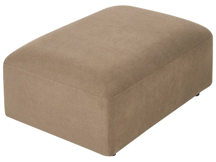 Modular Corner Sofa 3 Seater Fabric Brown with Ottoman Right Hand Simonsen