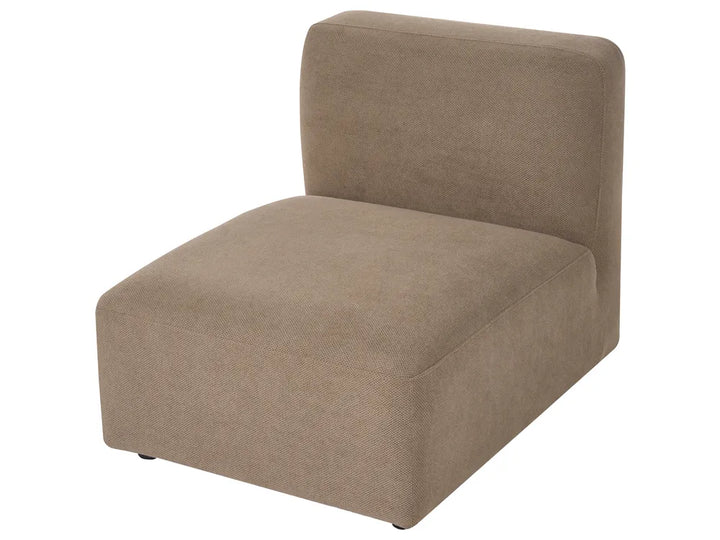 Modular Corner Sofa 3 Seater Fabric Brown Right Hand Simonsen