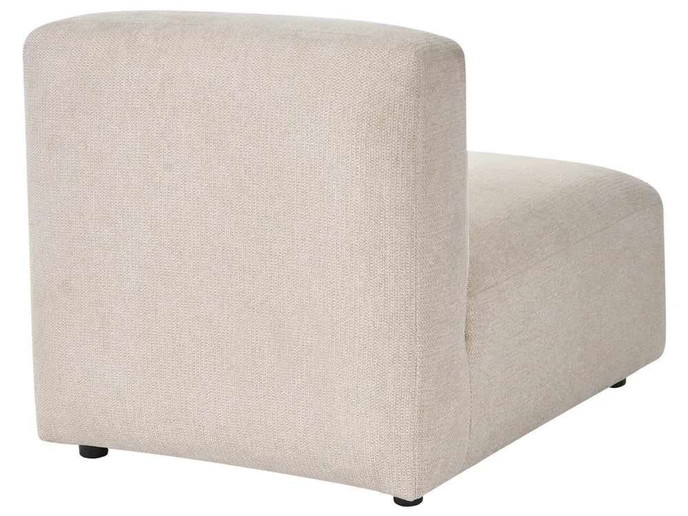 Modular Corner Sofa 3 Seater Fabric Light Beige Right Hand Simonsen