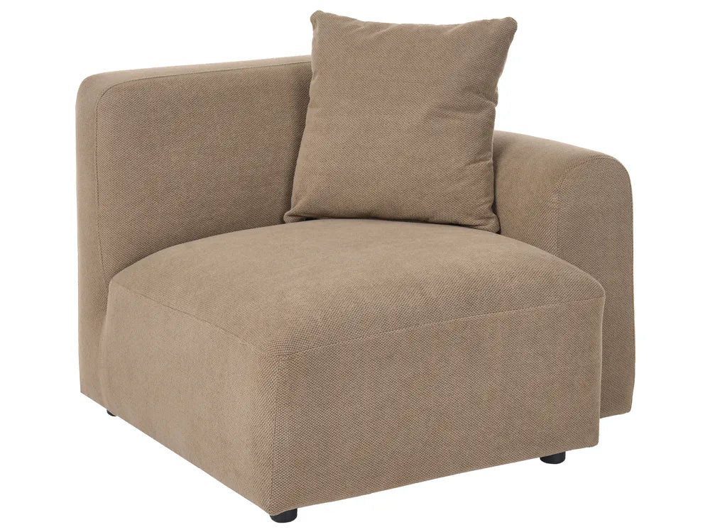 Modular Corner Sofa 3 Seater Fabric Brown Right Hand Simonsen