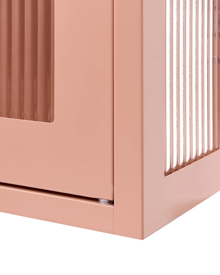 Wall Cabinet 60 cm Metal Peach Pink Danaysha