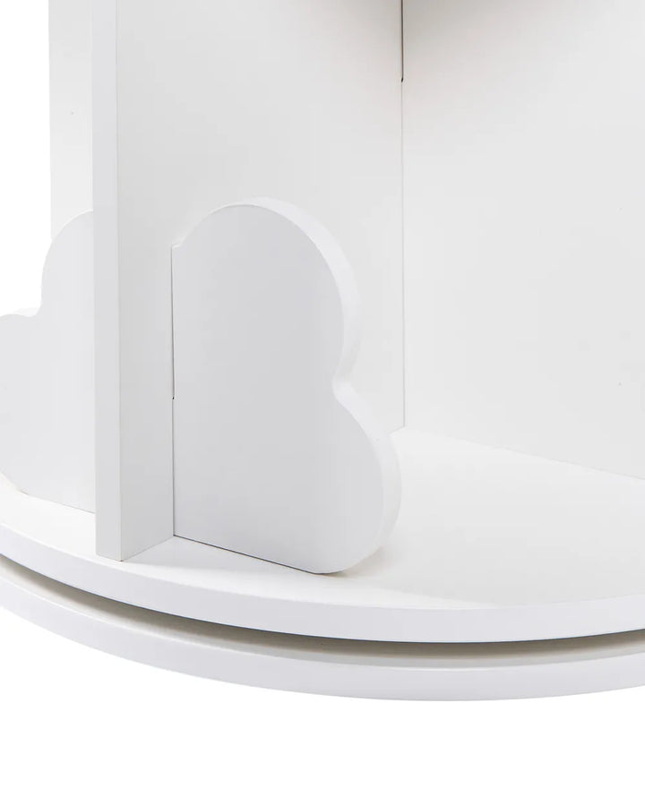 Rotating Bookshelf 65 cm White Kappel