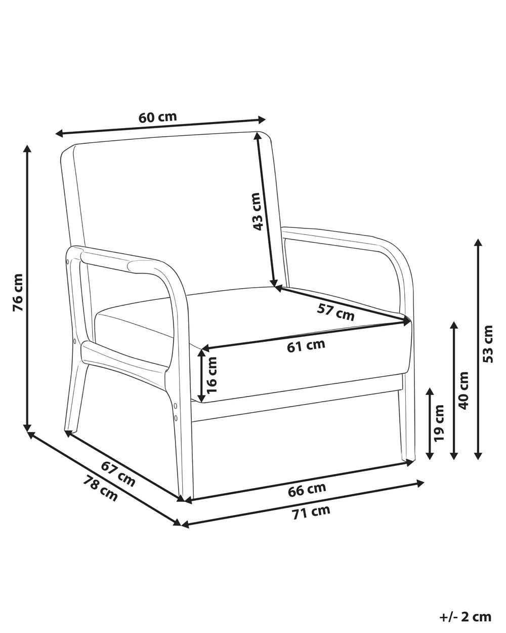 Armchair Boucle Beige Davey