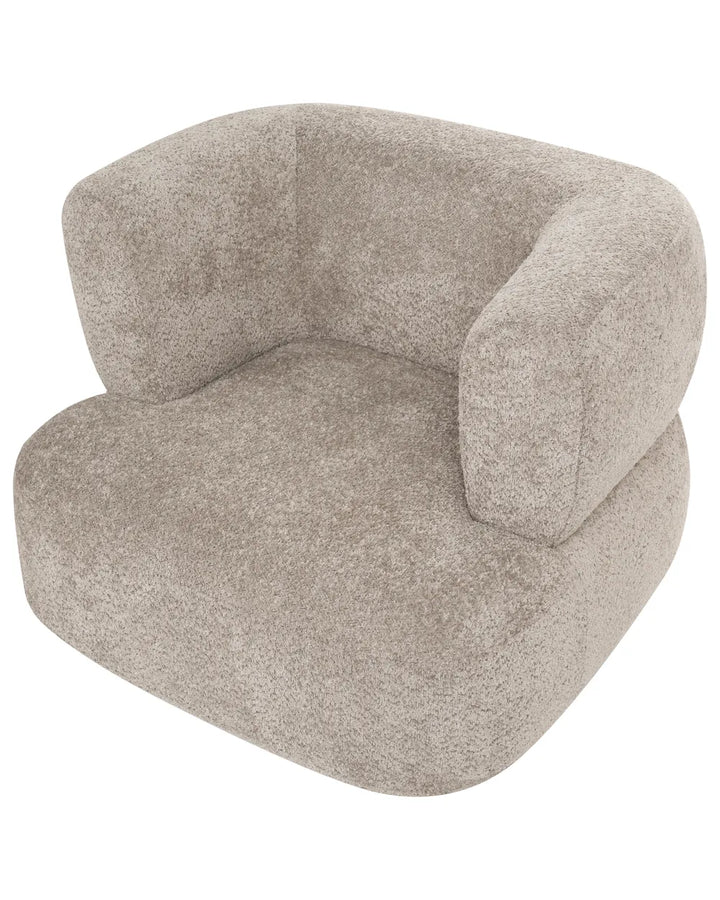 Armchair Chenille Taupe Eaden