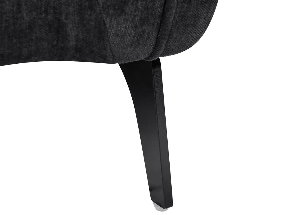 Sofa Bed 3 Seater Chenille Black Kaylle