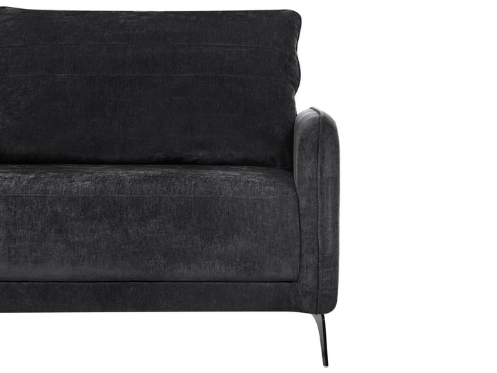 Sofa Bed 3 Seater Chenille Black Kaylle