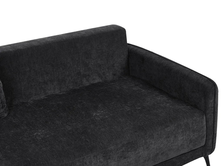 Sofa Bed 3 Seater Chenille Black Kaylle